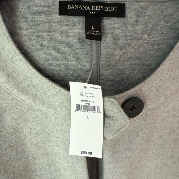 NWT Banana Republic Light Gray Women's Jacket SZ L - Picture 15 of 16